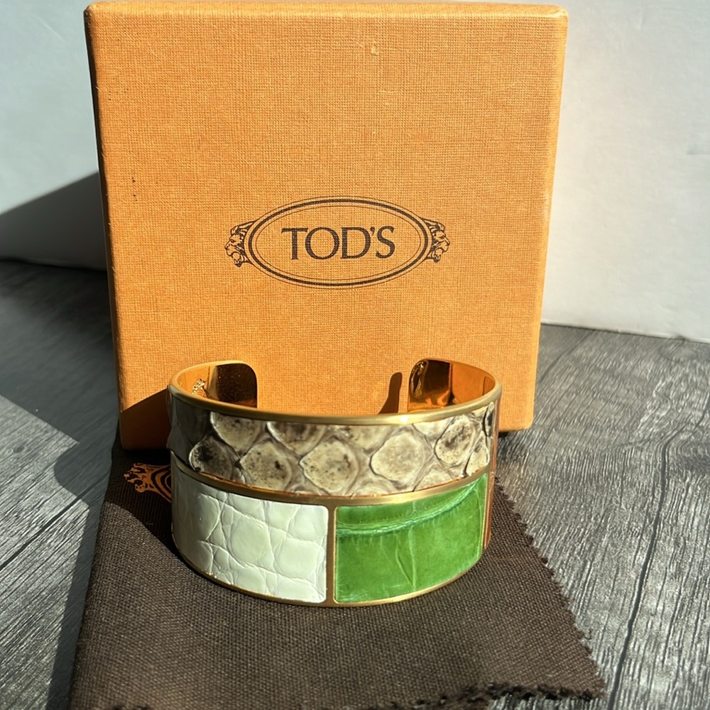 Authentic Tod’s Multicolor Patchwork Exotic Leath… - image 2